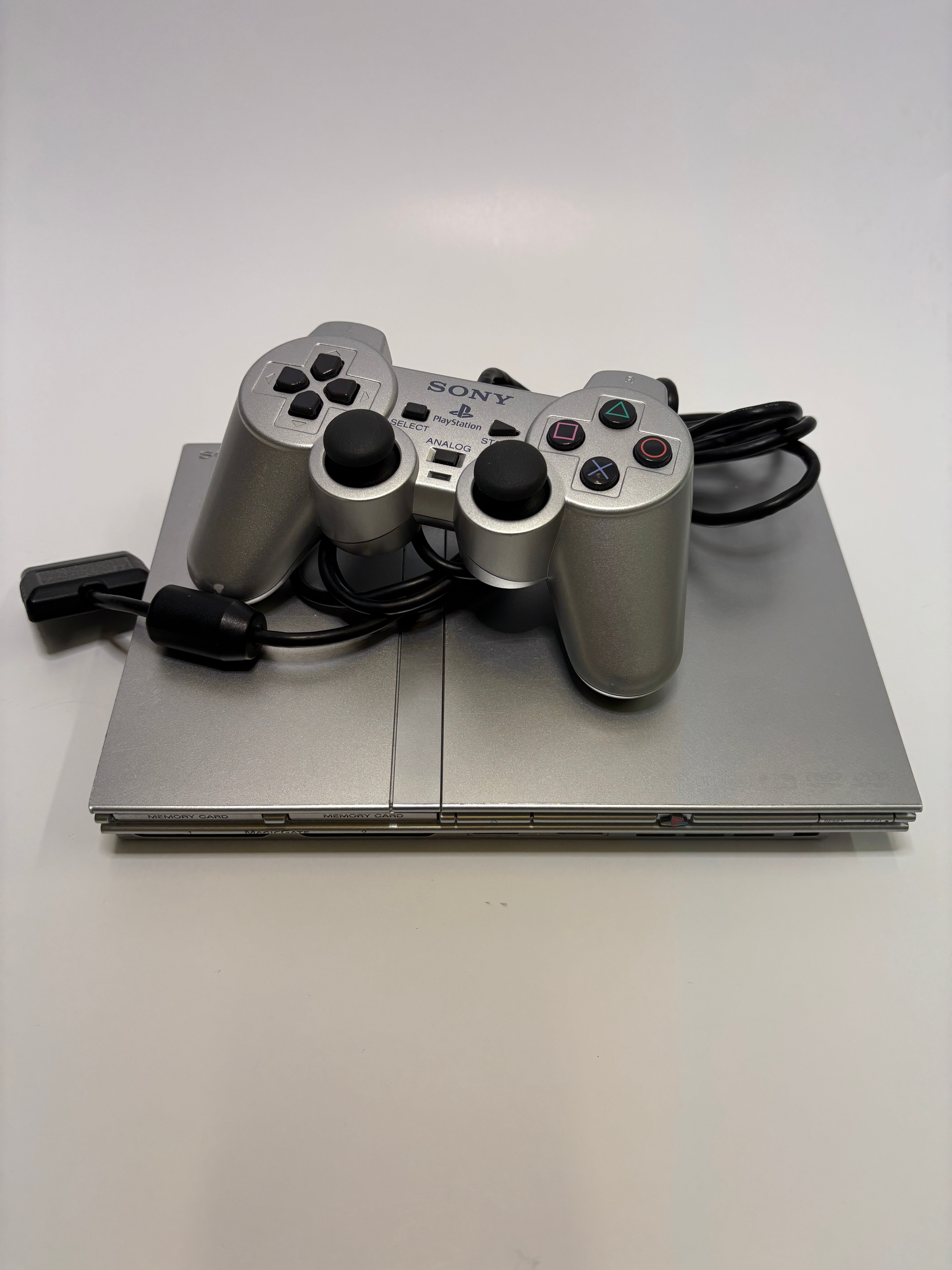 PlayStation 2 Slim Console with Controller — Silver