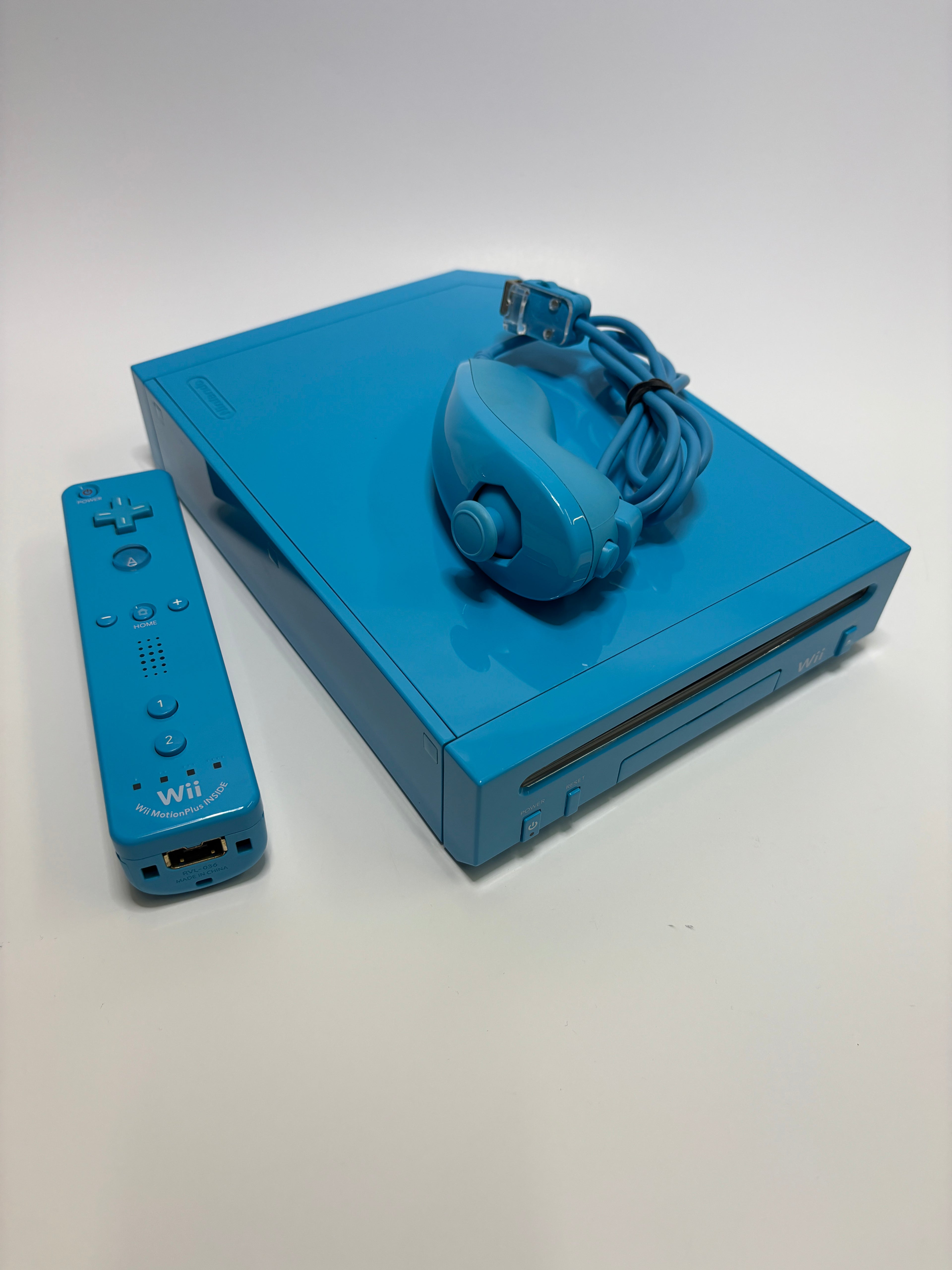 Nintendo Wii Console — Blue with Wii Remote Plus & Nunchuk
