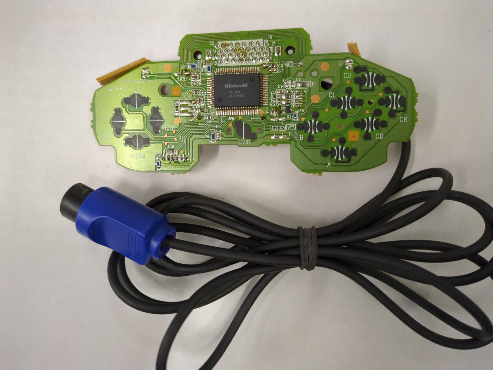 N64 Controller - PCB Board With Cord - Blue