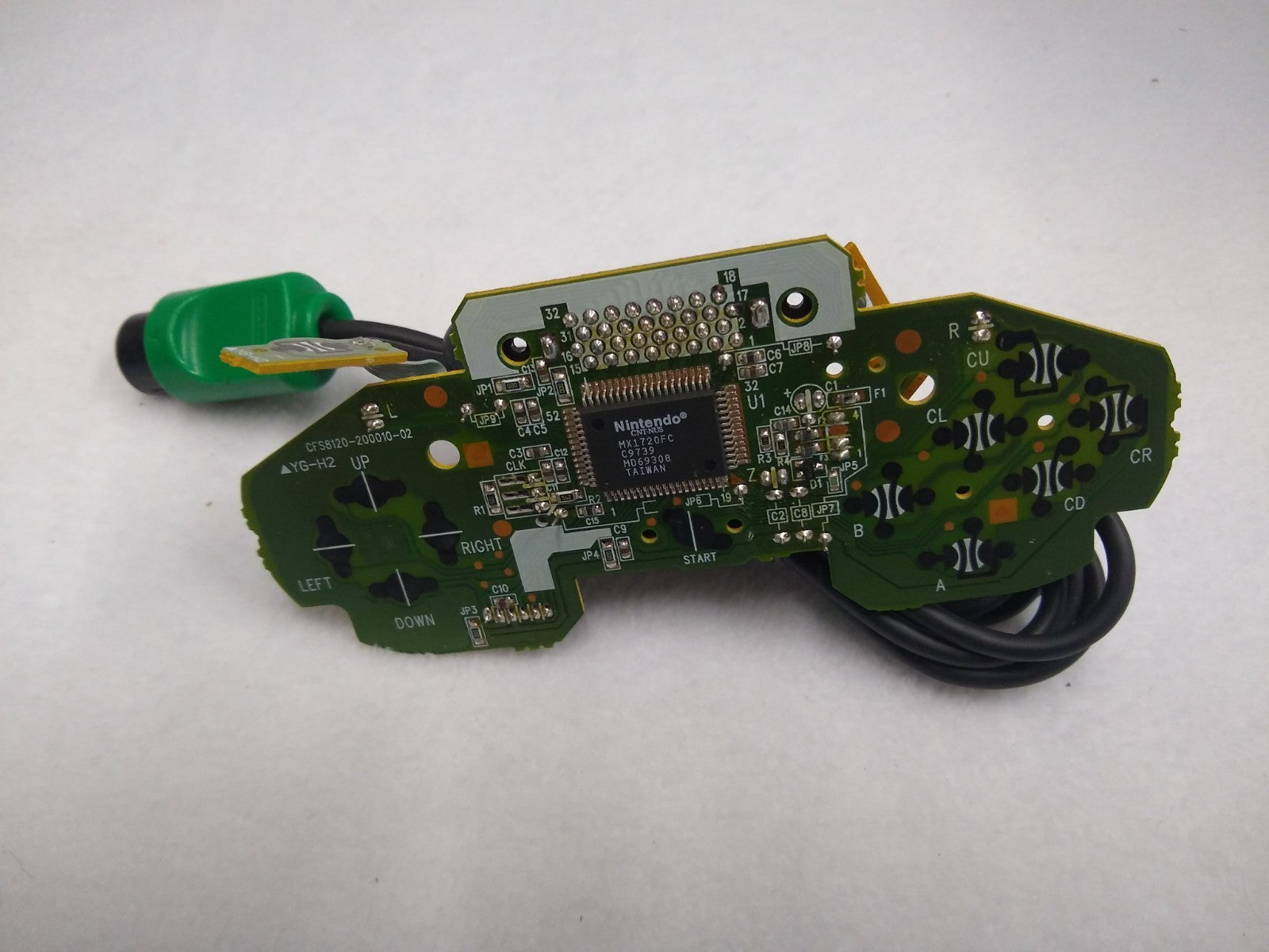 N64 Controller - PCB Board With Cord - Green